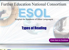 Further Education National Consortium ESOL - Types of Reading (Skills for Life ESOL Extra Material) Further Education National Consortium ESOL - Types of Reading (Skills for Life ESOL Extra Material)