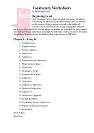AZAR GRAMMAR SERIES Vocabulary Worksheets for Basic English Grammar
