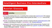 Intelligent Business Pre-Intermediate Glossary