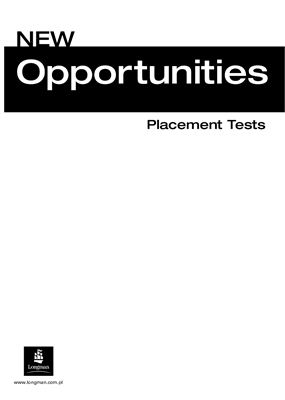 New Opportunities Placement Test New Opportunities Placement Test