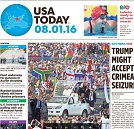 Newspapers USA Today August 01 2016 Newspapers USA Today August 01 2016