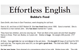 Original Effortless English Level 1 - Part 3 - Bubbas Food