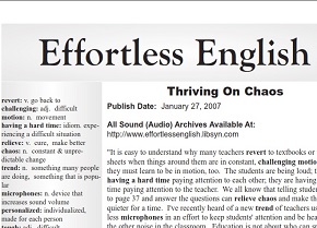 Original Effortless English Level 3 - Part 15 - Thriving on Chaos