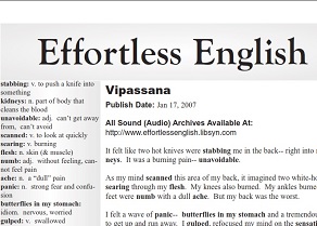 Original Effortless English Level 3 - Part 19 - Vipassana