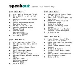 Speakout Starter Tests Speakout Starter Tests