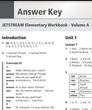 Jetstream Elementary WorkBook Volume A Answer Keys Jetstream Elementary WorkBook Volume A Answer Keys