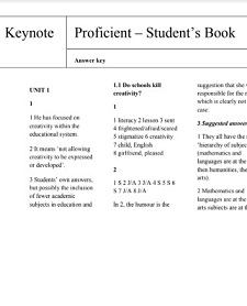Keynote Proficient Student Book Answer Keys Keynote Proficient Student Book Answer Keys