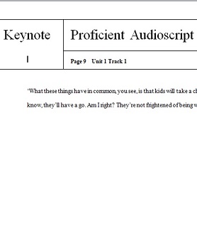 Keynote Proficient Audio Scripts Keynote Proficient Audio Scripts