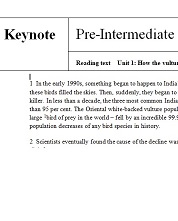 Keynote Pre-Intermediate Reading Texts Keynote Pre-Intermediate Reading Texts