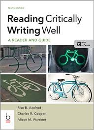 Reading Critically Writing Well 10th Edition Reading Critically Writing Well 10th Edition