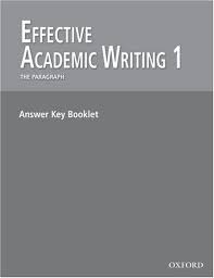 OXFORD Effective Academic Writing 1 The Paragraph Answer Key Booklet