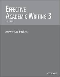 OXFORD Effective Academic Writing 3 The Essay Answer key Booklet