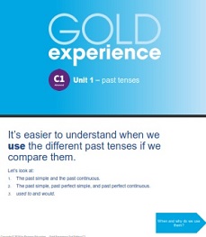 Gold Experience 2nd Edition C1 Grammar Presentations Gold Experience 2nd Edition C1 Grammar Presentations