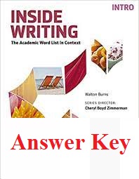 Inside Writing Intro Student Book Answer Keys Inside Writing Intro Student Book Answer Keys