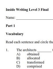 Inside Writing 3 Tests Inside Writing 3 Tests