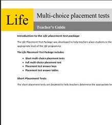 National Geographic Life 2nd Edition Placement Tests National Geographic Life 2nd Edition Placement Tests