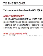National Geographic Life 2nd Edition Beginner Exam View National Geographic Life 2nd Edition Beginner Exam View