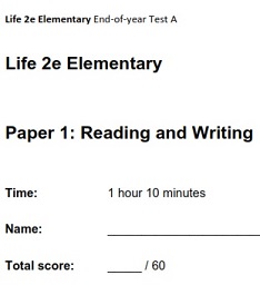National Geographic Life 2nd Edition Elementary Tests