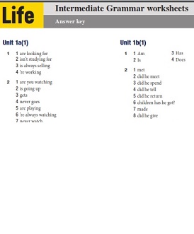 National Geographic Life 2nd Edition Intermediate Grammar Practice Worksheets National Geographic Life 2nd Edition Intermediate Grammar Practice Worksheets