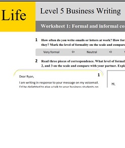 National Geographic Life 2nd Edition American English 5 Business Worksheets