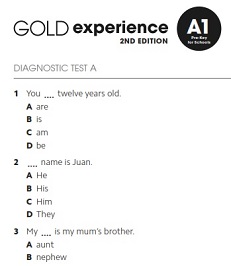 Gold Experience 2nd Edition A1 Assessment Package