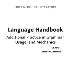 HOLT McDOUGAL LITERATURE Language Handbook Grade 11 Students Book and Answer Key HOLT McDOUGAL LITERATURE Language Handbook Grade 11 Students Book and Answer Key