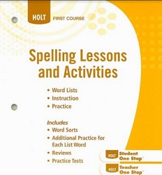 HOLT Spelling Lessons and Activities - First Course Grade 7 Students Edition