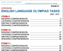Ukrainian English Language Olympiad Tasks 2010 Ukrainian English Language Olympiad Tasks 2010