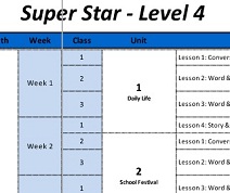 A-List Super Star 4 Syllabus A-List Super Star 4 Syllabus