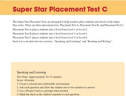 A-List Super Star Placement Test C (with Answer Key) A-List Super Star Placement Test C (with Answer Key)