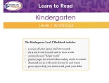 Hooked on Phonics 2010 Kindergarden Level 1 Workbook