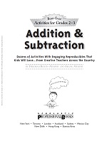 SCHOLASTIC Best Ever Activities For Grades 2-3 Addition and Subtraction SCHOLASTIC Best Ever Activities For Grades 2-3 Addition and Subtraction