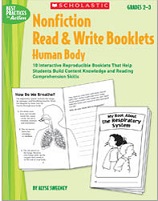 SCHOLASTIC Nonfiction Read and Write Booklets Human Body Grades 2-3 SCHOLASTIC Nonfiction Read and Write Booklets Human Body Grades 2-3