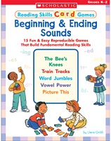 SCHOLASTIC Reading Skills Card Games - Beginning and Ending Sounds Grades K-2 SCHOLASTIC Reading Skills Card Games - Beginning and Ending Sounds Grades K-2