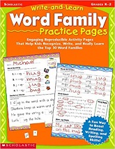 SCHOLASTIC Write and Learn Word Family Practice Pages Grade K-2 SCHOLASTIC Write and Learn Word Family Practice Pages Grade K-2