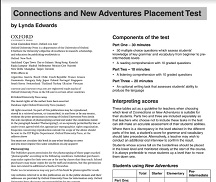 OXFORD Connections and New Adventures Placement Test by Lynda Edwards OXFORD Connections and New Adventures Placement Test by Lynda Edwards