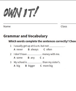 Cambridge Own it Placement Test Cambridge Own it Placement Test