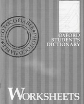 OXFORD Students Dictionary Worksheets OXFORD Students Dictionary Worksheets