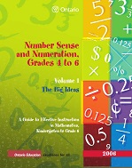 Number Sense and Numeration Grade 4 to 6 - Volume 1 The Big Ideas Number Sense and Numeration Grade 4 to 6 - Volume 1 The Big Ideas