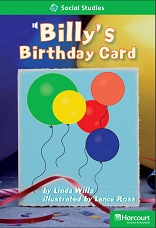 HARCOURT Leveled Readers Grade 1 Above-level - Billys Birthday Card