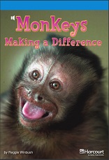 HARCOURT Leveled Readers Grade 3 On Level - Monkeys Making a Difference