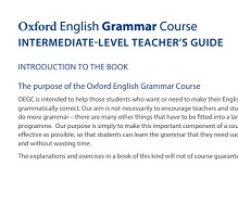 Oxford English Grammar Course Intermediate Teachers Guide