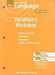 HOLT Elements of Language First Course Vocabulary Workshop Grade 6 HOLT Elements of Language First Course Vocabulary Workshop Grade 6
