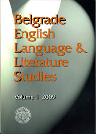 Belgrade English Language and Literature Studies Volume 1 - BELLS Belgrade English Language and Literature Studies Volume 1 - BELLS