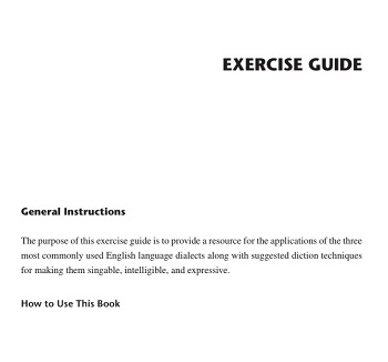 Singing and Communicating in English Exercise Guide Singing and Communicating in English Exercise Guide