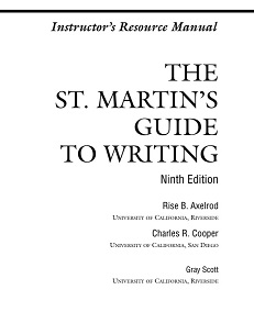 The St.Martins Guide to Writing 9th Edition Instructors Resource Manual The St.Martins Guide to Writing 9th Edition Instructors Resource Manual