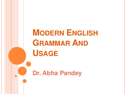 Modern English Grammar and Usage by Abha Pandey Modern English Grammar and Usage by Abha Pandey
