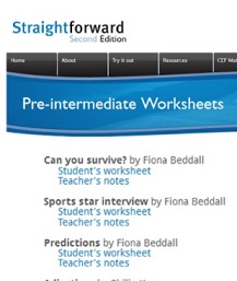 Straightforward 2nd Edition Pre-Intermediate Worksheets Straightforward 2nd Edition Pre-Intermediate Worksheets