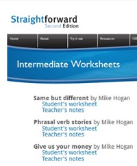 Straightforward 2nd Edition Intermediate Worksheets