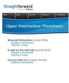 Straightforward 2nd Edition Upper-Intermediate Worksheets Straightforward 2nd Edition Upper-Intermediate Worksheets